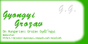 gyongyi grozav business card